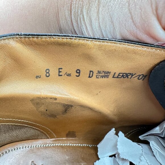 Bally Men Size 9D Black Leather Plain Toe Lace Up Chukka Ankle Boot - Picture 10 of 12